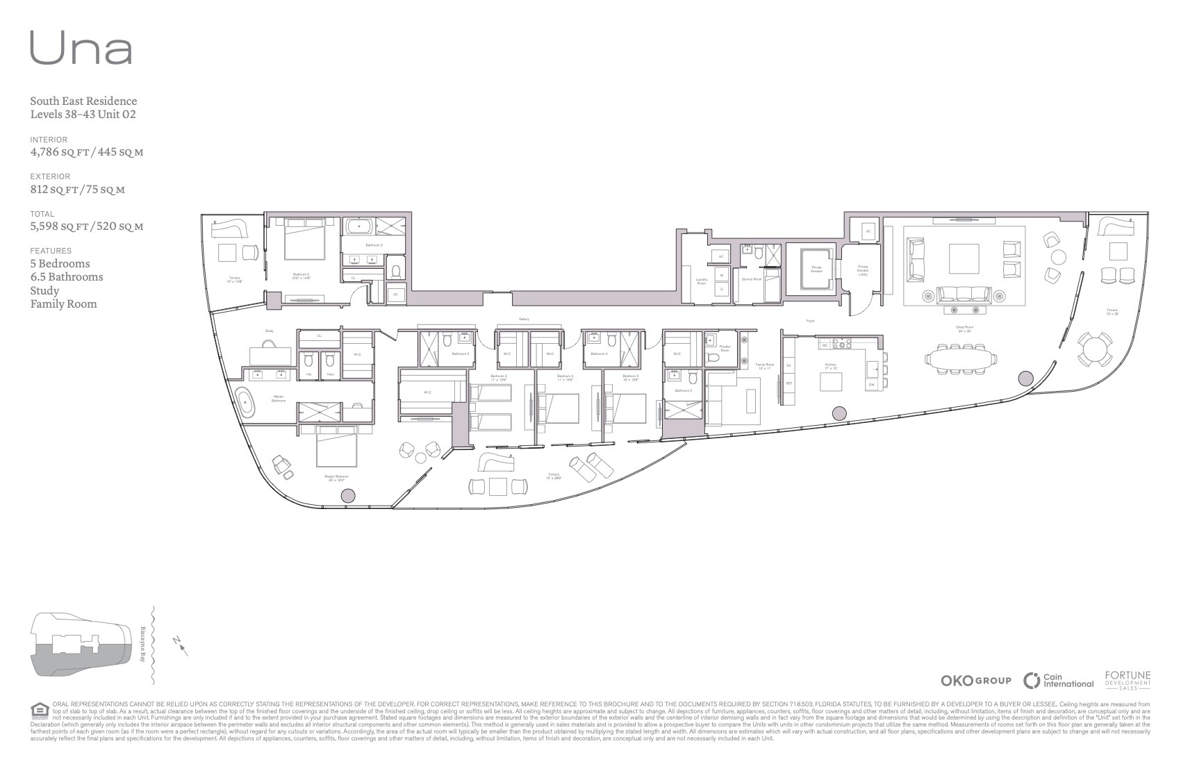 Floor Plan for Una Residences Floor Plans, SE 38-43 Unit 02
